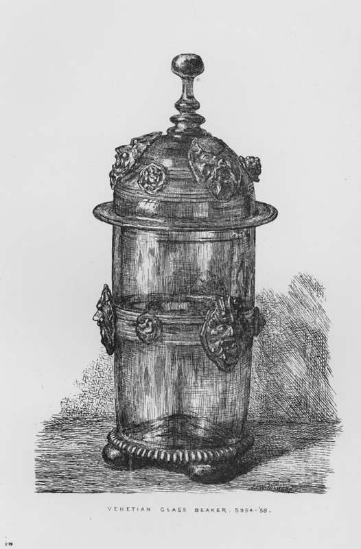 Victoria And Albert Museum: Venetian Glass Beaker 5954-58 (rytina) od English School