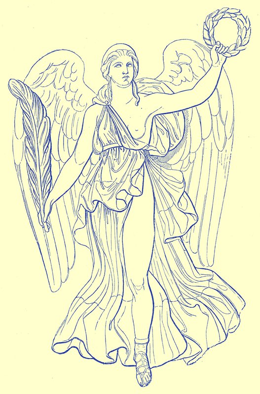 Victory, Munich Collection, ilustrace pro Historic Ornament od Jamese Warda, 1897 (digitálně vylepšený obrázek) od English School