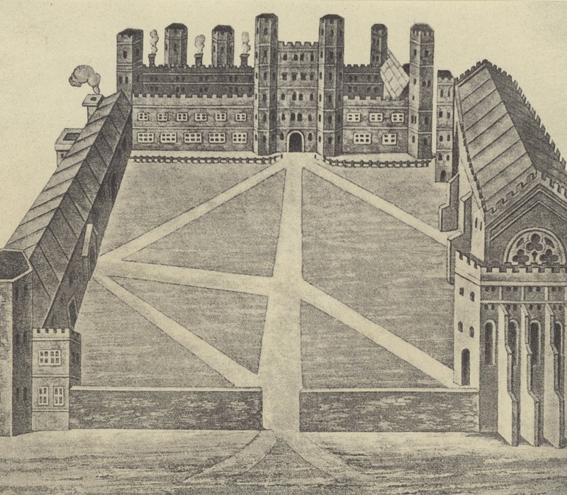 Pohled na Eton, c 1622 (hlubotisk) od English School
