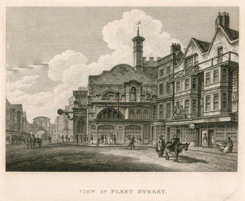 Pohled na Fleet Street, Londýn od English School