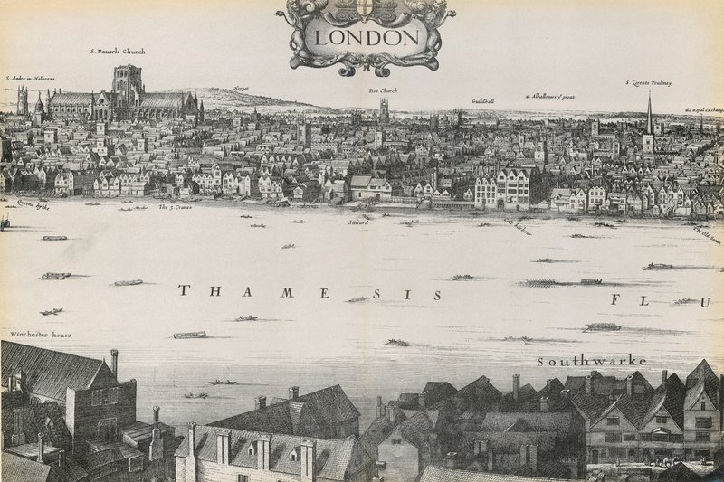 Pohled na Londýn, Václav Hollar, 1647 od English School