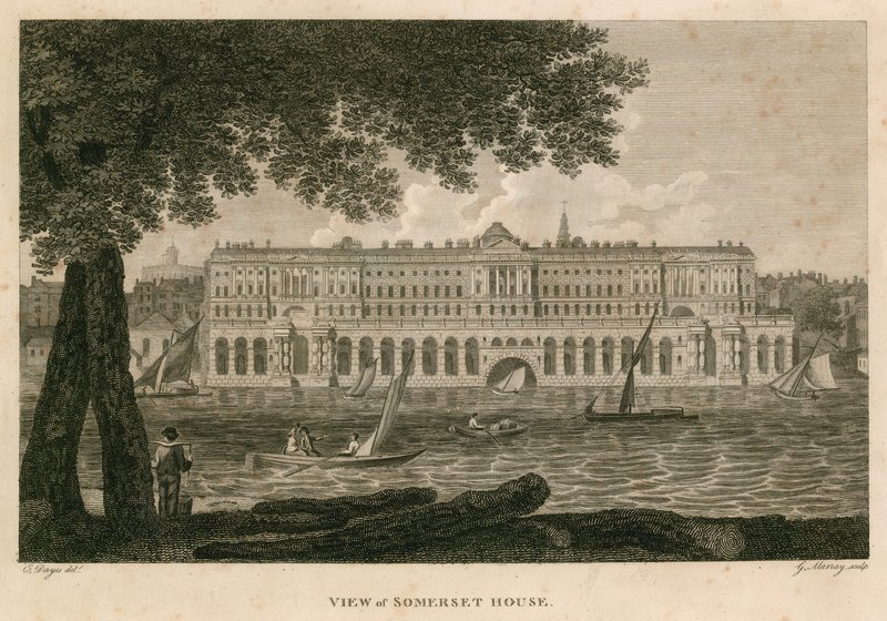 Pohled na Somerset House, The Strand, Londýn od English School