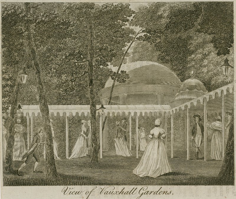 Pohled na Vauxhall Gardens, Londýn od English School