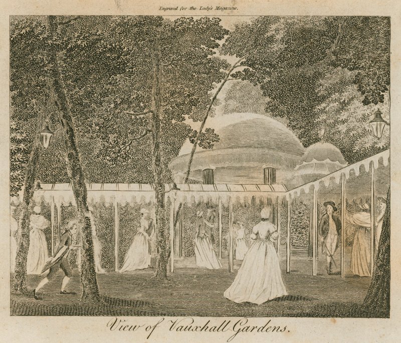 Pohled na Vauxhall Gardens, Londýn od English School