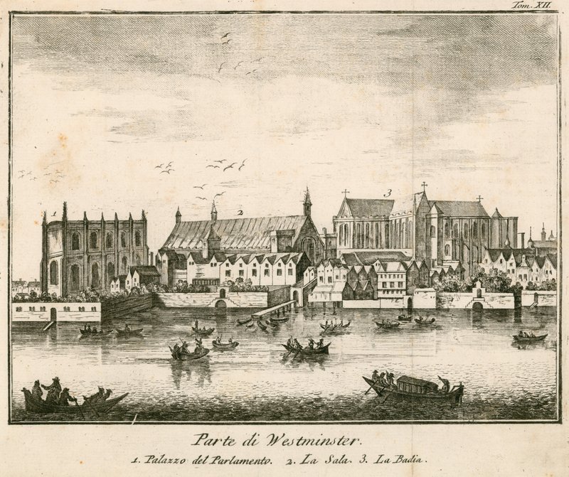 Pohled na Westminsterský palác, Londýn od English School