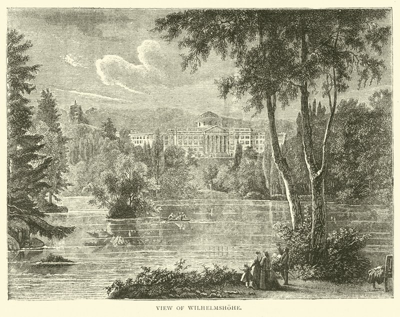 Pohled na Wilhelmshohe, září 1870 od English School
