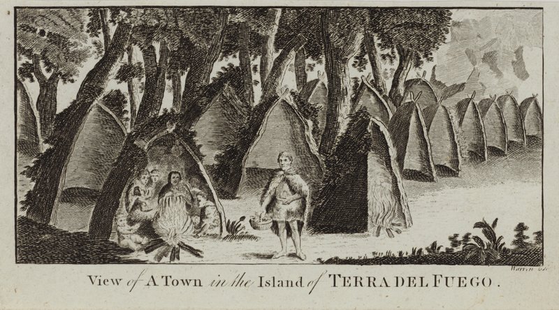 Pohled na město na ostrově Tierra del Fuego od English School