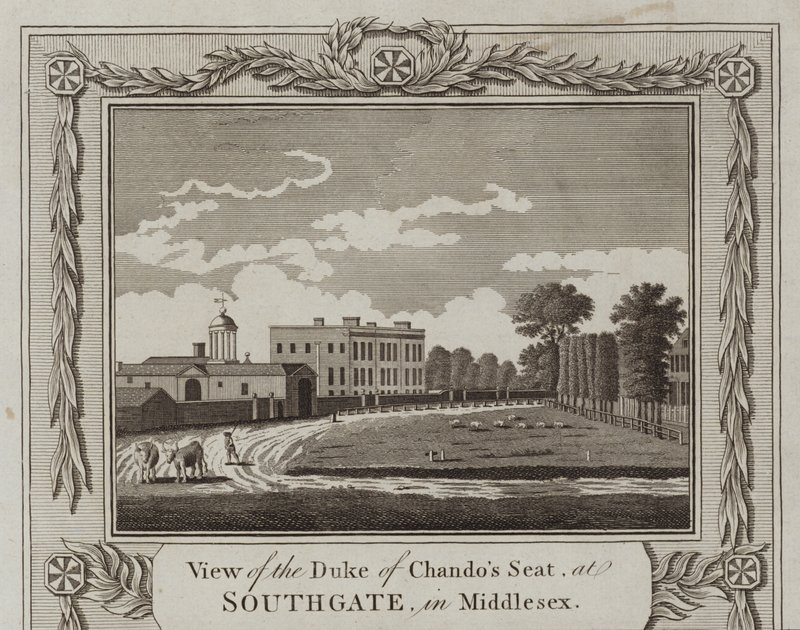 Pohled na sídlo vévody z Chandos od English School
