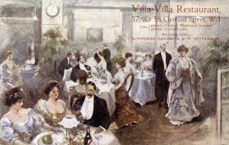 Villa Villa Restaurant, 37-38 Gerrard Street, Londýn W1 od English School