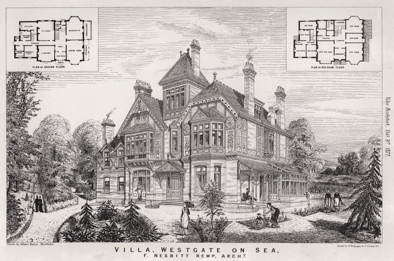 Villa, Westgate on Sea (rytina) od English School