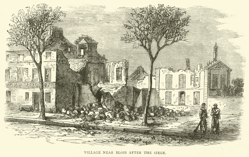 Vesnice poblíž Blois po obléhání, prosinec 1870 od English School