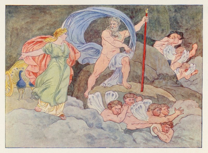 Virgilova Aeneida: Juno a Aeolus (barevné lito) od English School