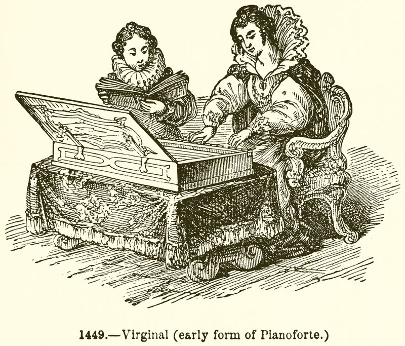 Virginal (raná forma Planoforte) od English School
