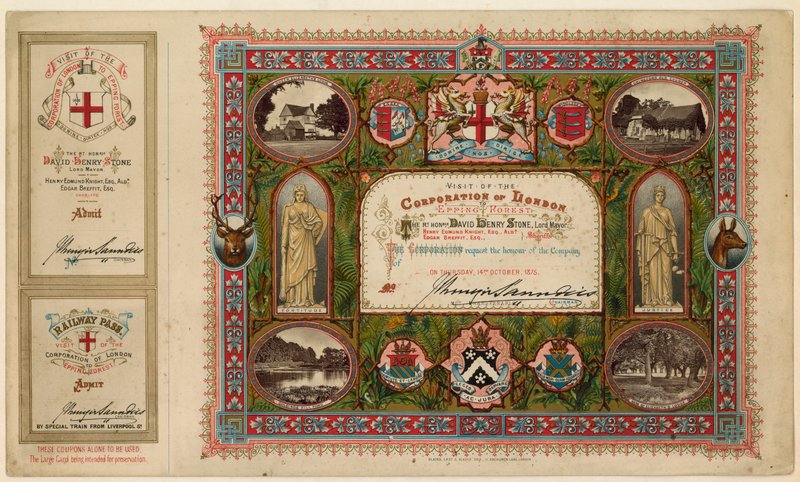 Návštěva londýnské korporace v Eppingském lese, 1875 od English School