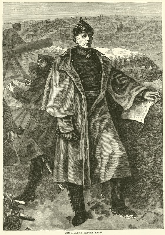 Moltke před Paříží, listopad 1870 od English School