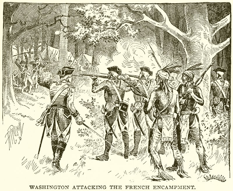 Washington útočí na francouzský tábor od English School