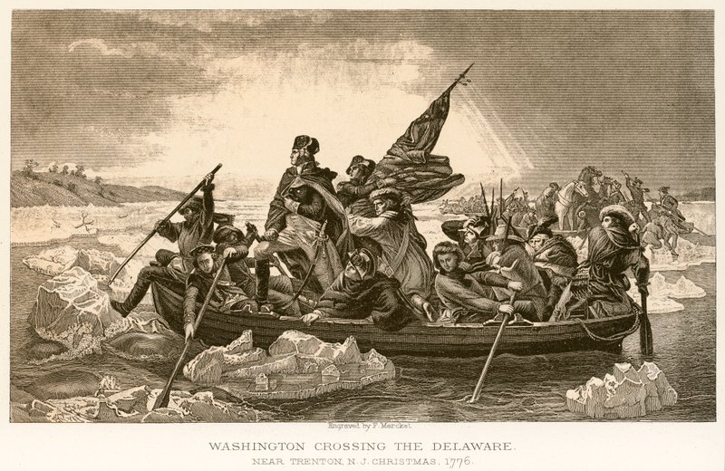Washington překračující Delaware od English School