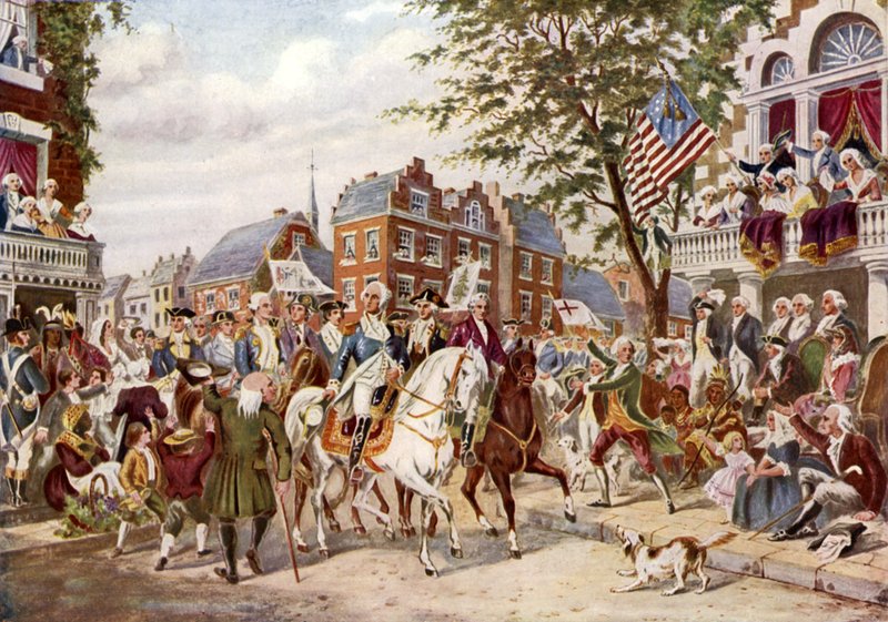 Vstup Washingtonu do New Yorku, 23. dubna 1789 od English School