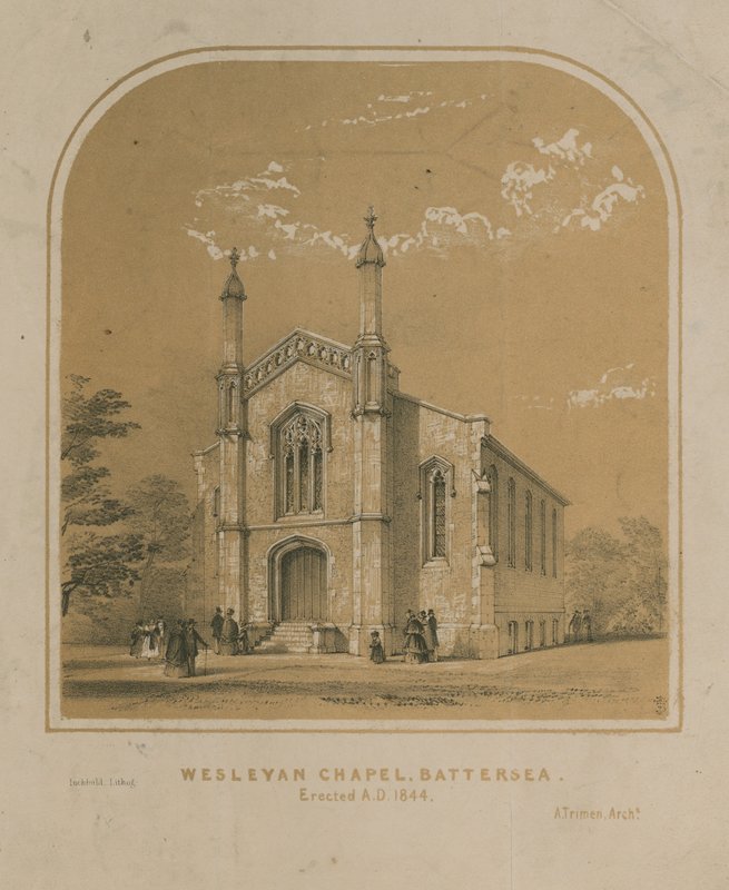 Wesleyanská kaple v Battersea od English School