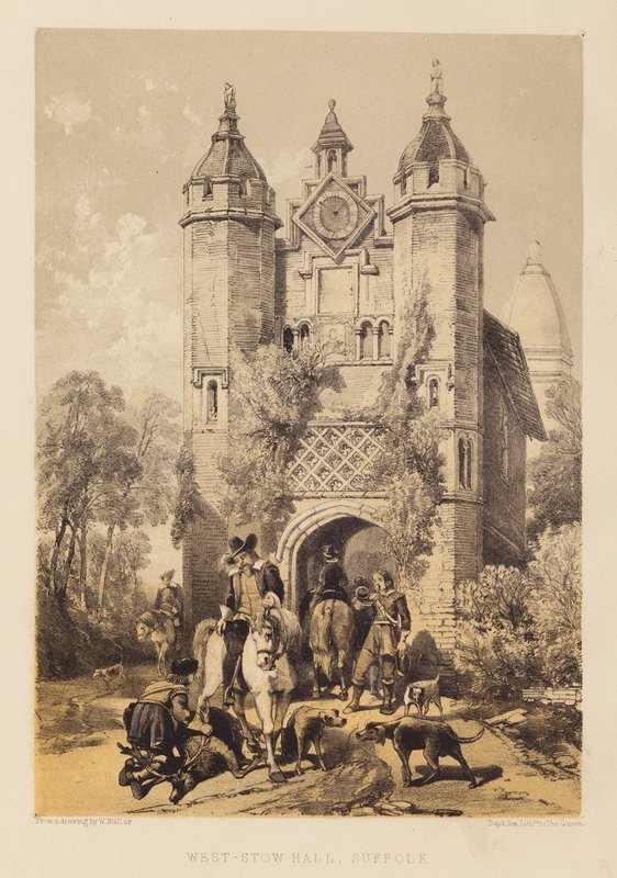 West-Stow Hall, Suffolk (akvatinta) od English School
