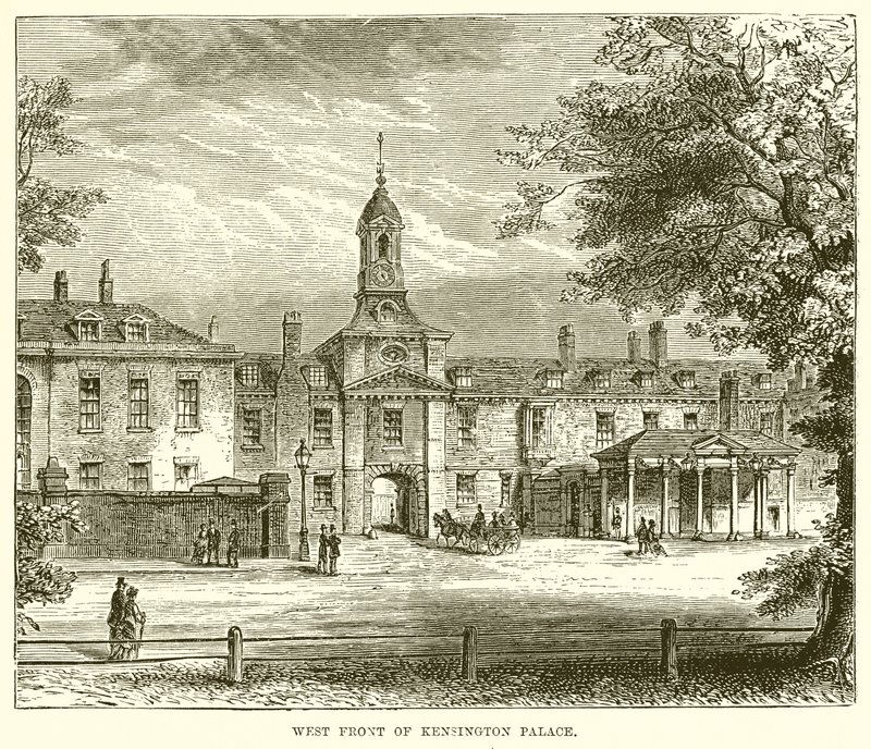 Západní fronta Kensingtonského paláce od English School