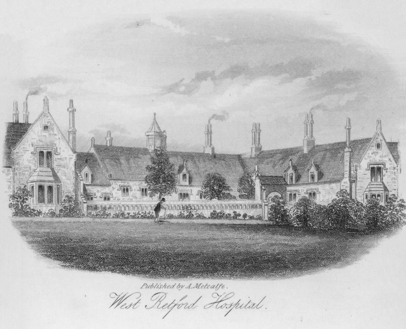 West Retford Hospital (rytina) od English School
