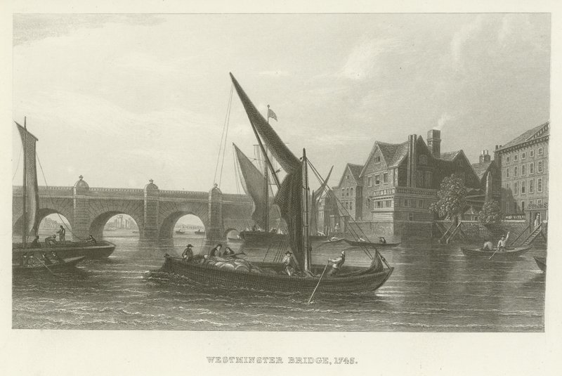Westminsterský most, 1745 od English School