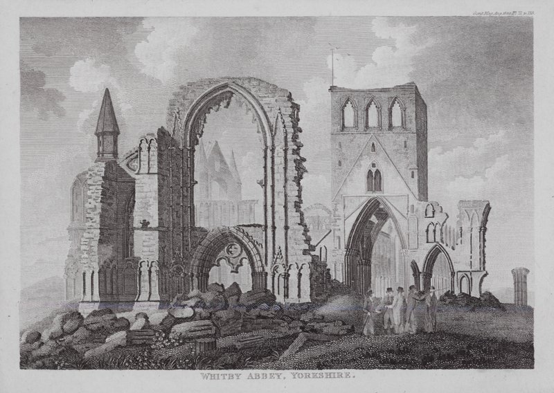 Whitby Abbey, Yorkshire (rytina) od English School
