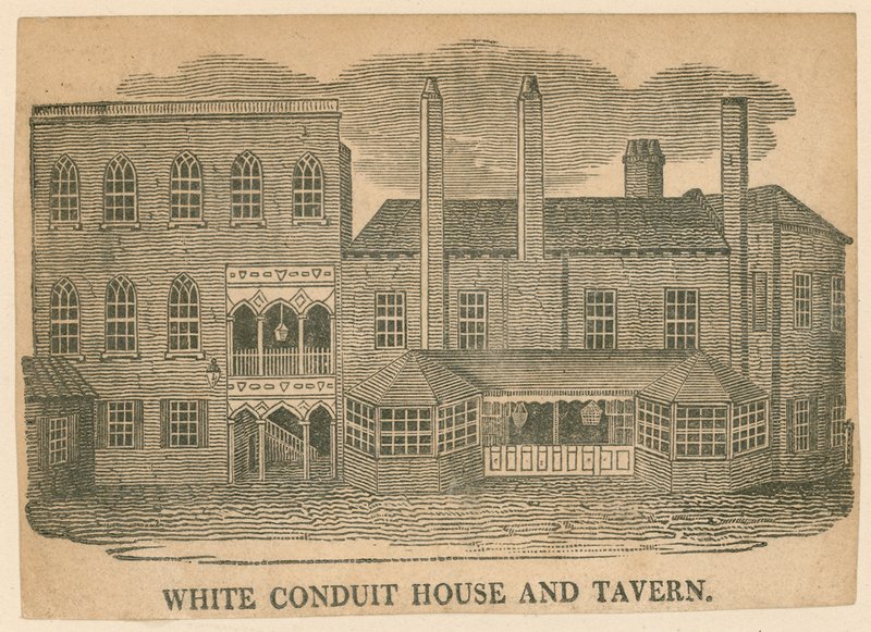 White Conduit House and Tavern, Pentonville, Londýn od English School