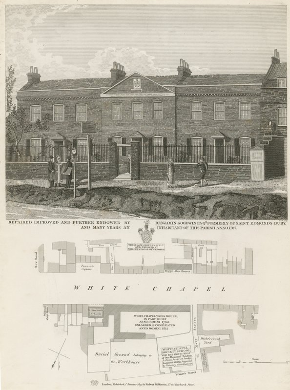 Whitechapel Almshouses od English School