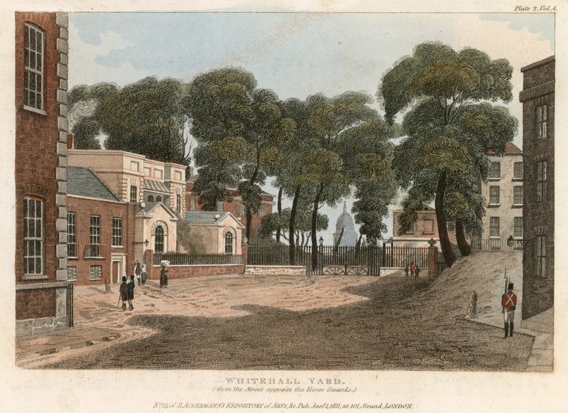 Whitehall Court nebo Yard, Vanbrugh House, zničen 1898 od English School