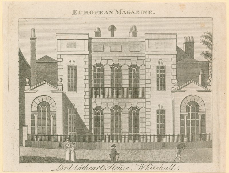 Whitehall Court nebo Yard, Vanbrugh House, zničen 1898 od English School