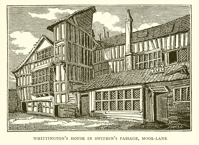 Whittingtons House v Swithins Passage, Moor-Lane od English School