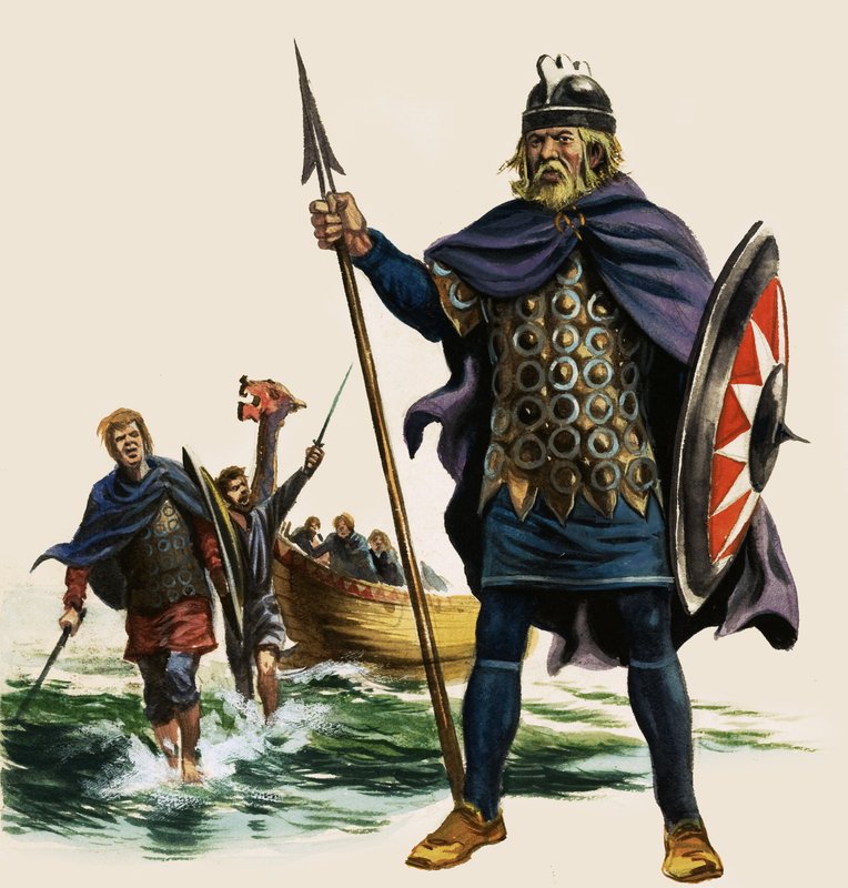 Kdo byl saský král, který zorganizoval flotilu, aby čelila hrozbě vikingských nájezdníků na britských březích od English School
