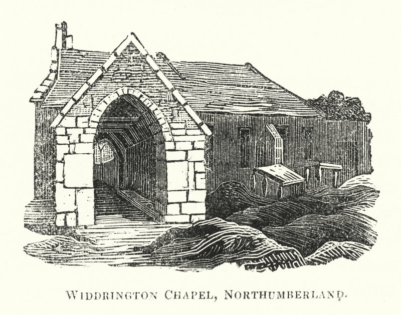 Widdrington Chapel, Northumberland (rytina) od English School
