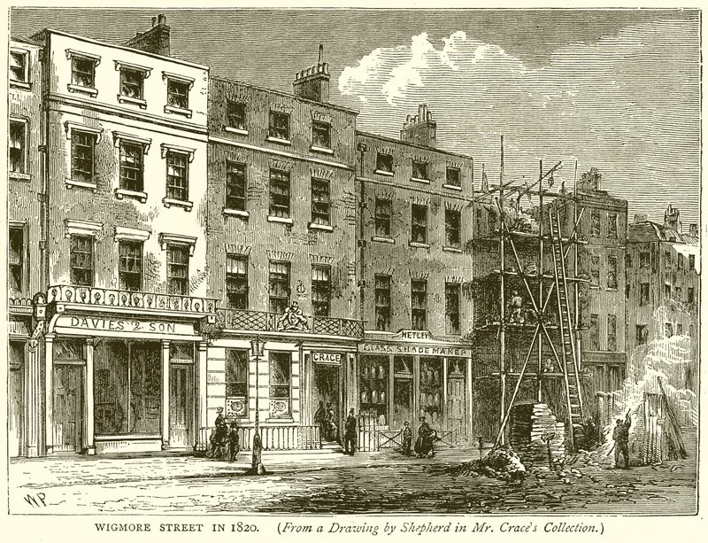 Wigmore Street v roce 1820 od English School
