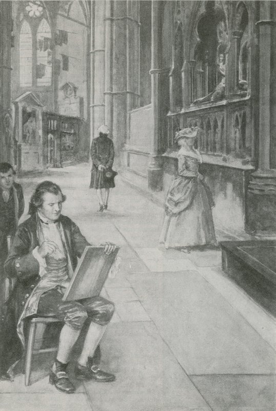 William Blake se učí kreslit obrázky od English School
