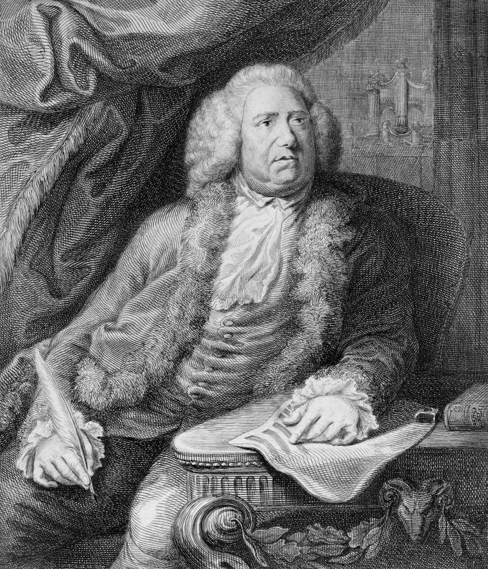 William Boyce, anglický skladatel a mistr královské hudby (rytina) od English School