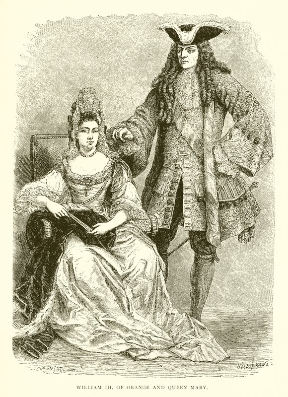 Vilém III. Oranžský a královna Marie od English School