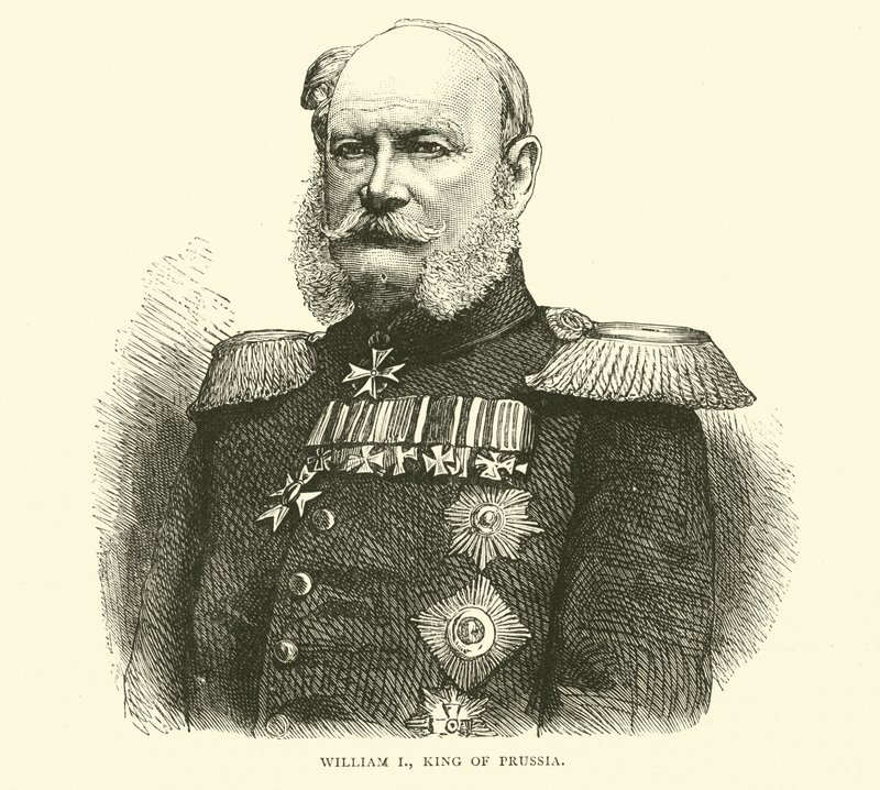 Vilém I., král pruský, červenec 1870 od English School