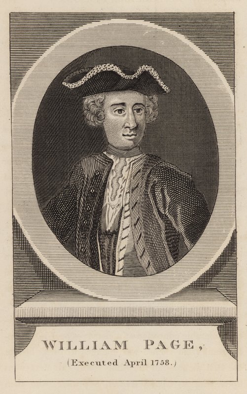 William Page, popraven v dubnu 1758 od English School