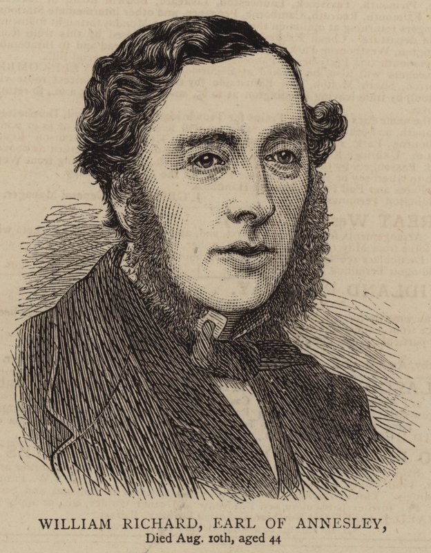 William Richard, hrabě z Annesley (rytina) od English School