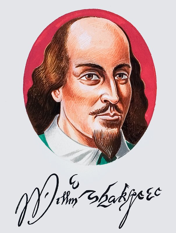William Shakespeare s podpisem od English School