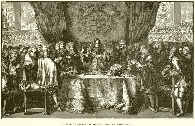 Vilém Oranžský složil přísahu jako Stadtholder od English School