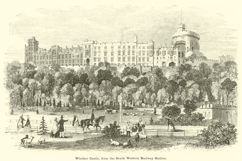 Hrad Windsor, od jihozápadního nádraží od English School