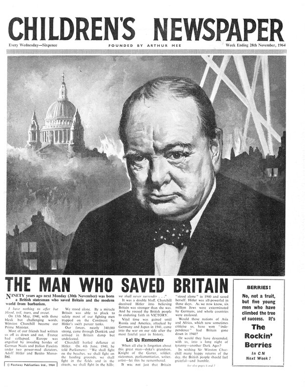 Winston Churchill: Muž, který zachránil Británii, titulní strana 