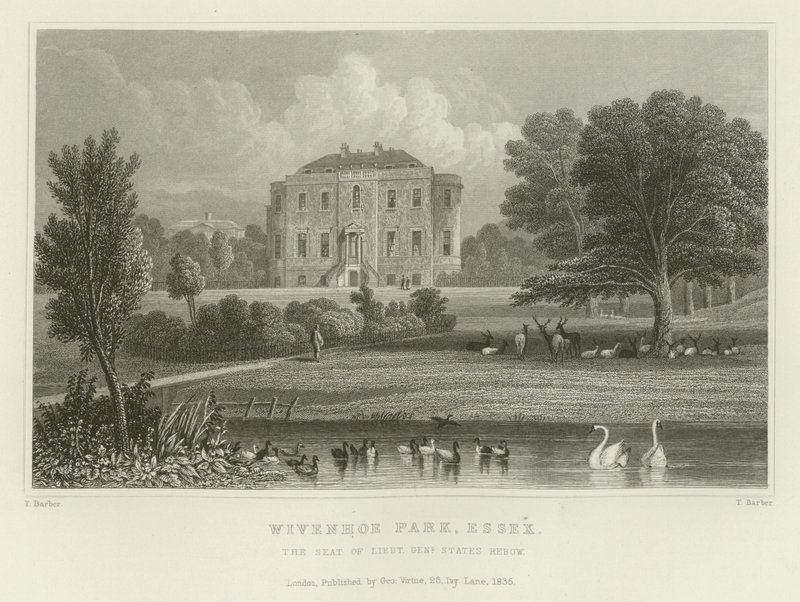 Wivenhoe Park, Essex, sídlo generálporučíka států Rebow od English School