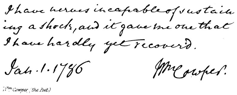 Wm Cowper, (básník) od English School