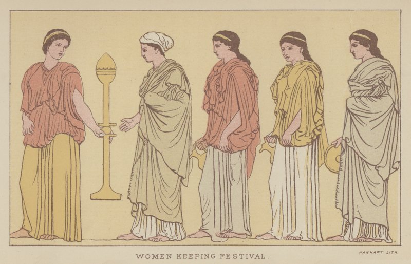 Festival žen (color litho) od English School
