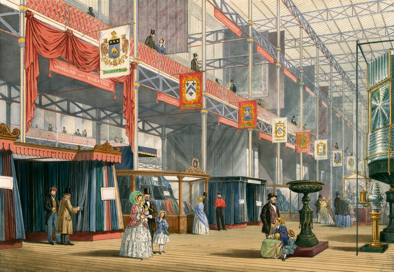 Vlněné a česané, Velká výstava z roku 1851 od English School
